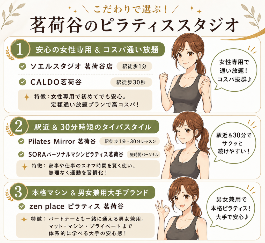 【目的別】茗荷谷のピラティススタジオの選び方