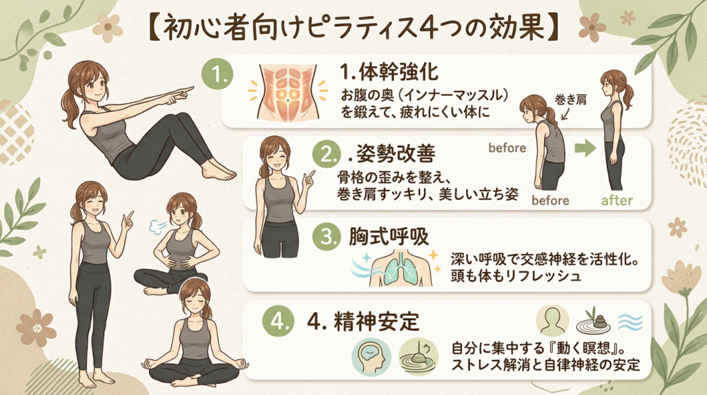 ピラティスの効果を初心者向けに解説します
