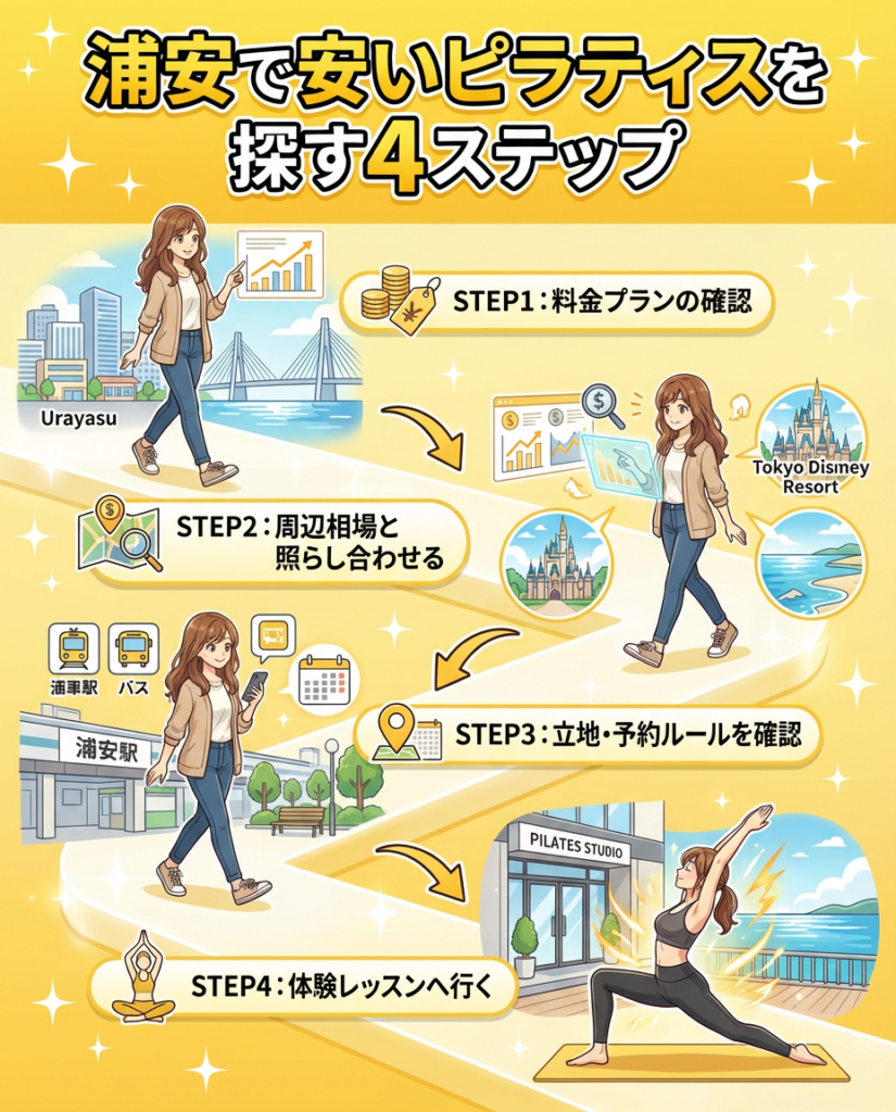 浦安の安いピラティススタジオの選び方|料金と通いやすさがポイント