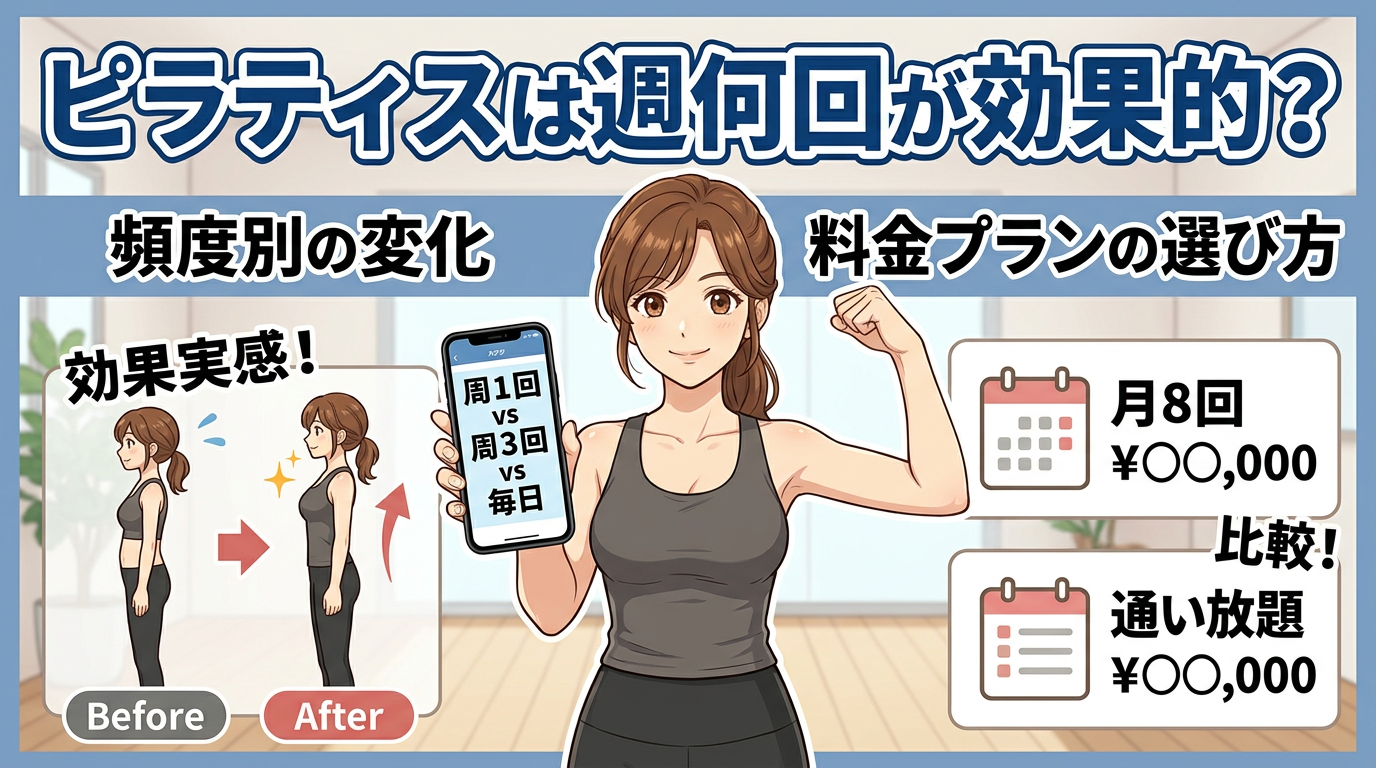 ピラティスは週何回が効果的？頻度別の変化と料金プランの選び方