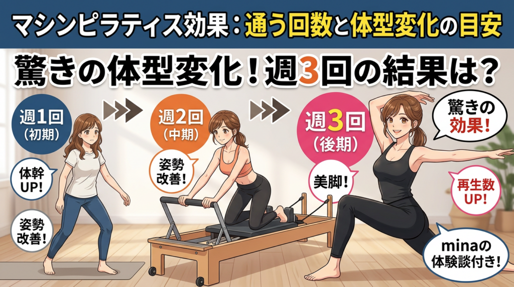 マシンピラティスの効果は？通う回数と体型変化の目安をまとめた