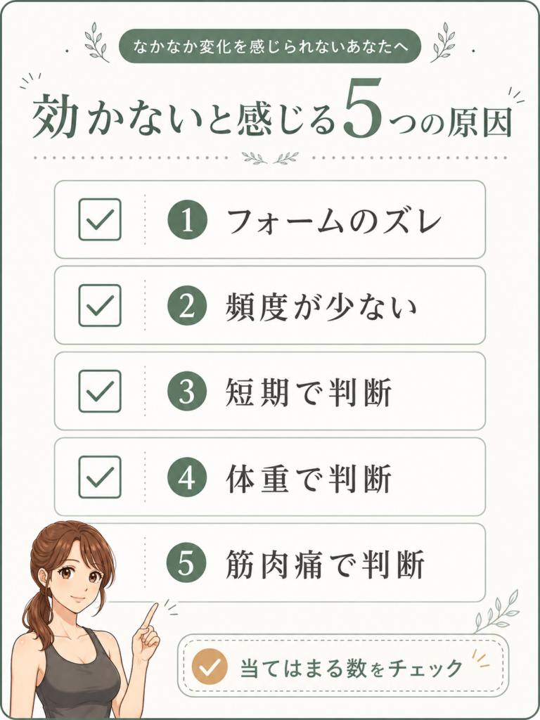 ピラティス 「効果ない」と感じてしまう5つの原因