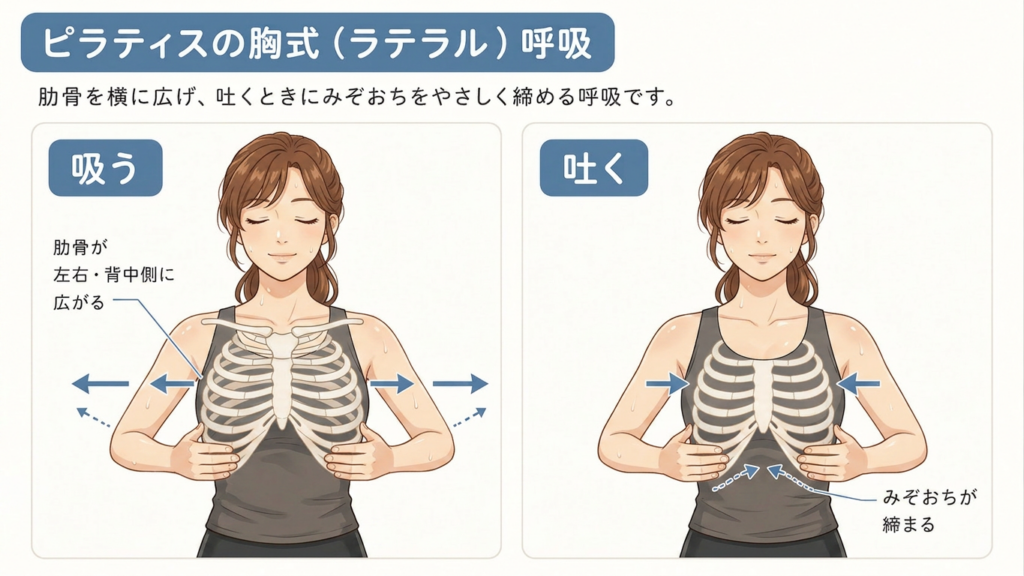 胸式(ラテラル)呼吸のやり方