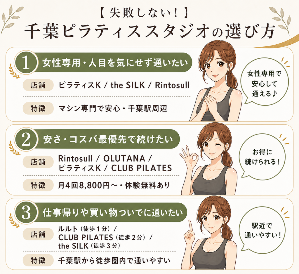 目的別!千葉でおすすめのピラティススタジオ