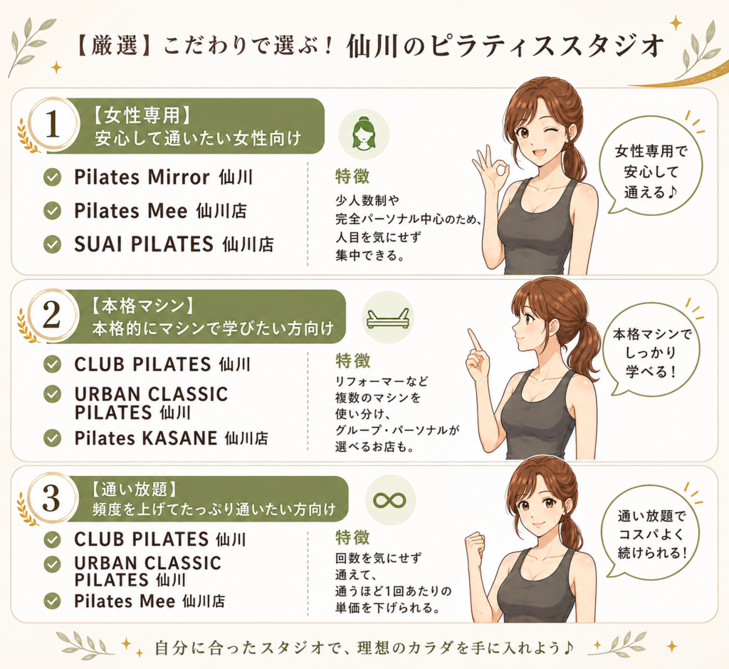 目的別!仙川でおすすめのピラティススタジオ