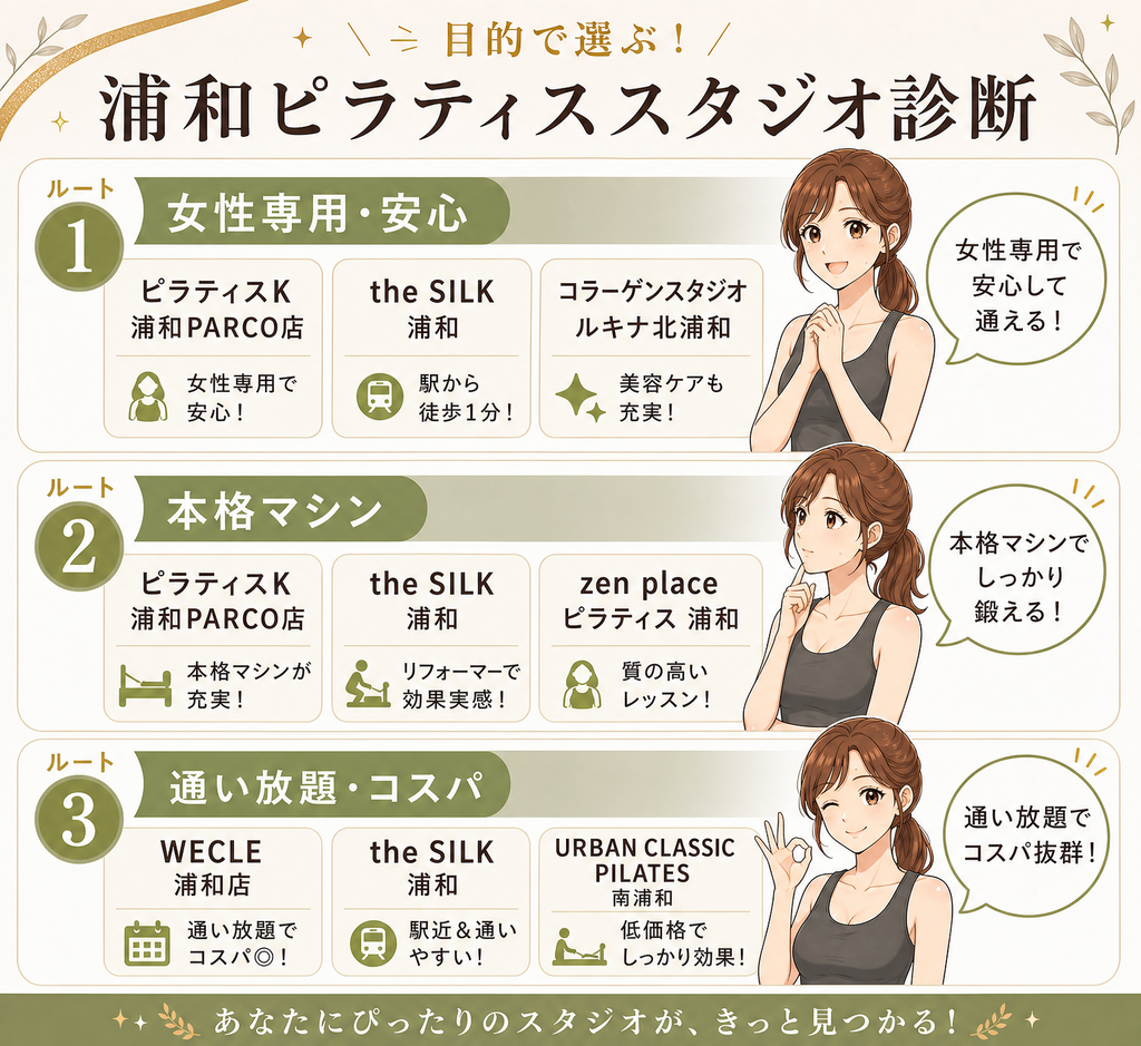目的別!浦和でおすすめのピラティススタジオ