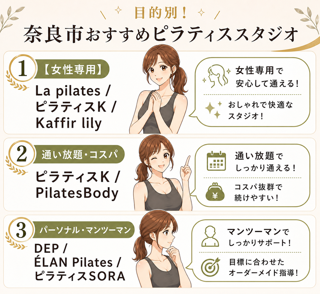 目的別！奈良市でおすすめのピラティススタジオ
