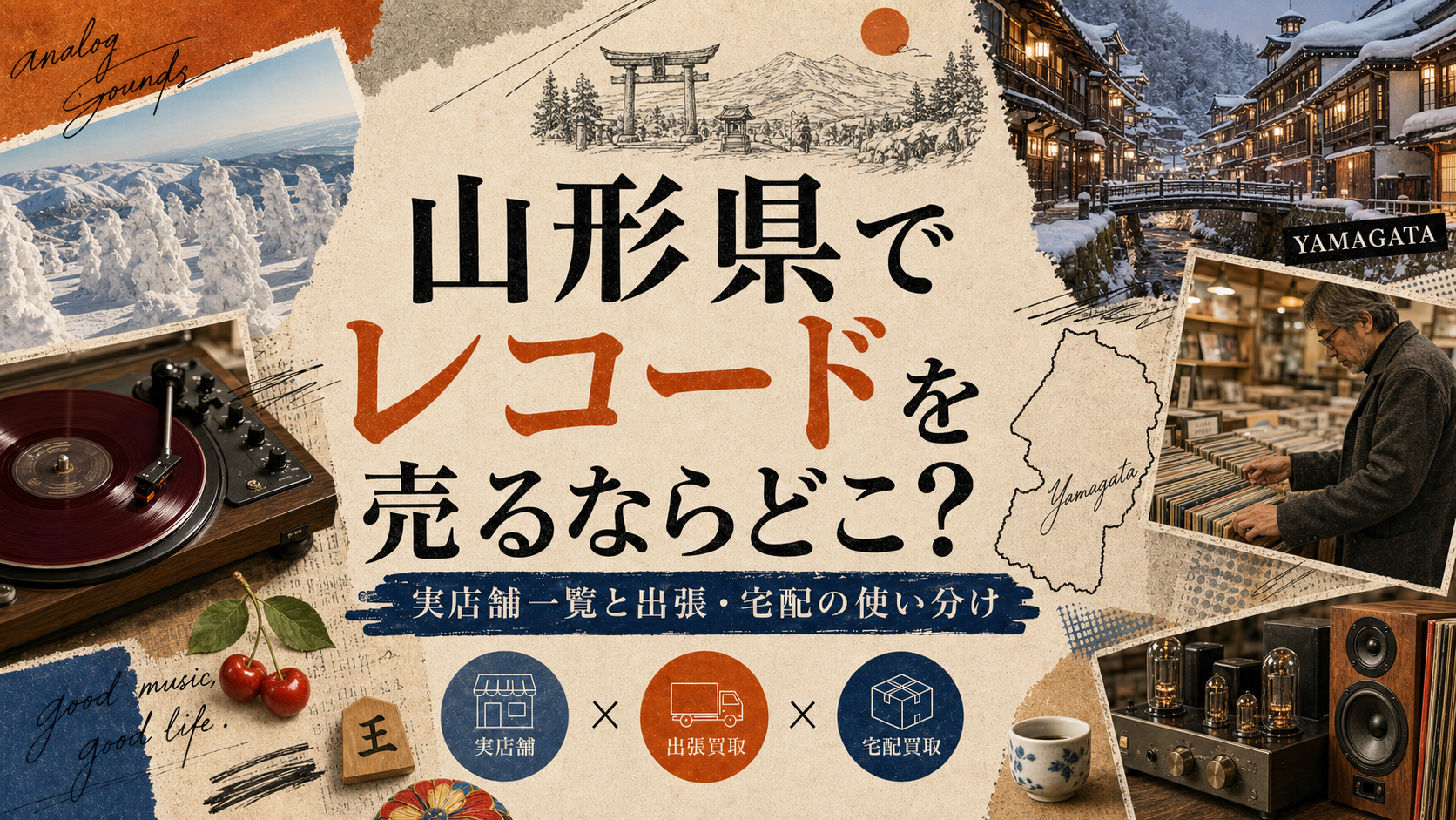 山形県でレコードを売るならどこ？実店舗一覧と出張・宅配の使い分け