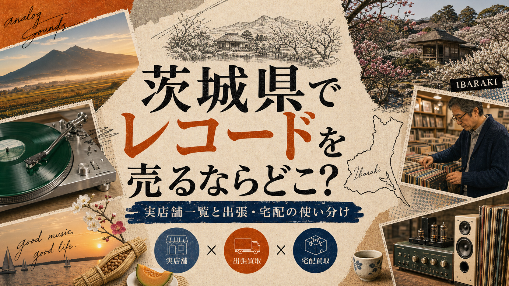茨城県でレコードを売るならどこ？実店舗一覧と出張・宅配の使い分け