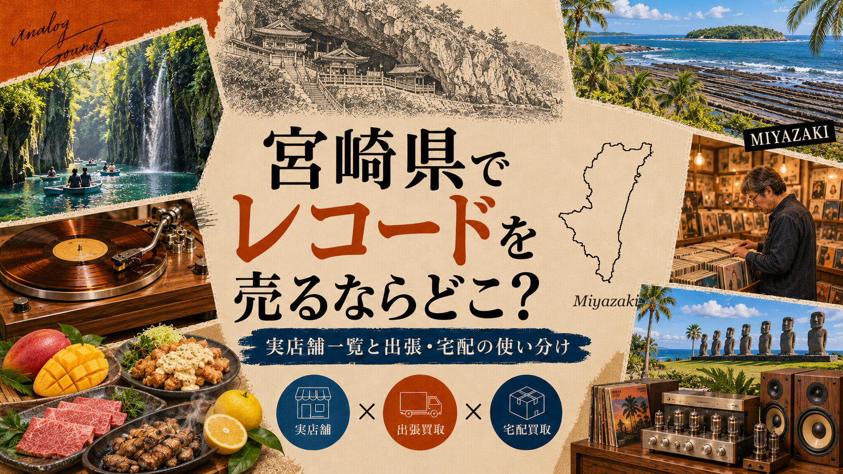 宮崎県でレコードを売るならどこ？実店舗一覧と出張・宅配の使い分け
