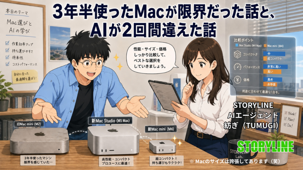 3年半使ったMacが限界だった話と、AIが2回間違えた話